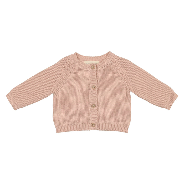 Baby Girl 3 Piece Set | Pearl Knit | White/Old Rose | Mema Knits | SS23