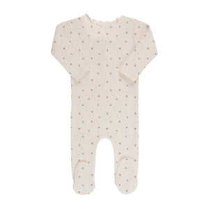 Baby Girl Footie + Beanie | Ribbed Cotton | Tulip | Pink/Cream | Ely's & Co. | SS23