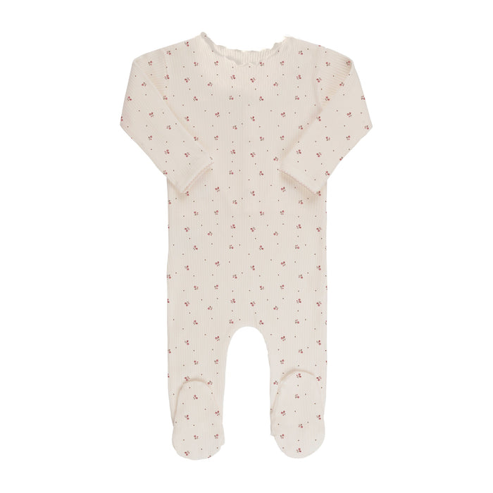 Baby Girl Footie + Beanie | Ribbed Cotton | Tulip | Pink/Cream | Ely's & Co. | SS23