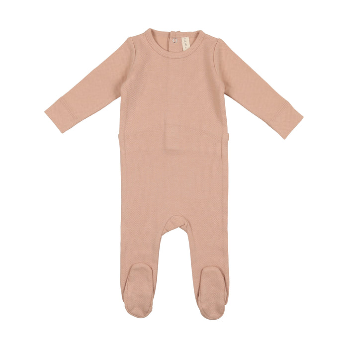 Baby Girl Footie + Beanie | Signature Textured | Roseberry | Lil Legs | SS23