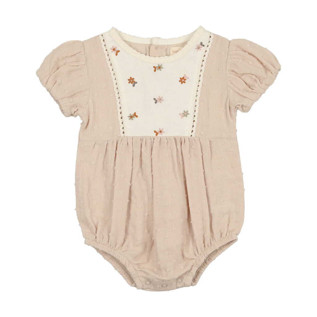 Baby Girl Romper | Swiss Dot | Cream | Lil Legs | SS23