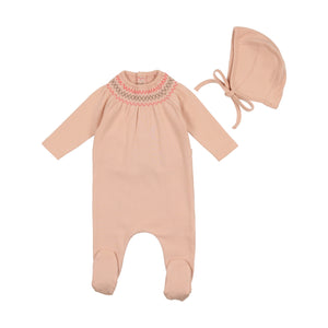 Baby Girl Layette Set | Smocked Embroidery | Blush | Bee and Dee | SS23